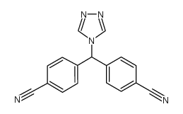 4,4'-(4H-1,2,4-三唑-4-基亚甲基)双苄腈(与来曲唑相关的化合物A)结构式