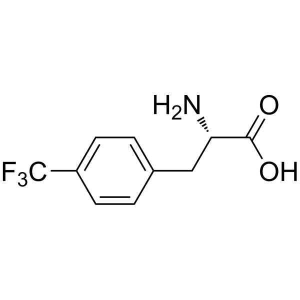 4-(三氟甲基)-L-苯丙氨酸结构式