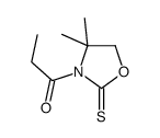 1-(4,4-dimethyl-2-thioxooxazolidin-3-yl)propan-1-one结构式
