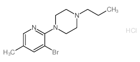 1-(3-溴-5-甲基吡啶-2-基)-4-丙基哌嗪盐酸盐结构式