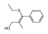 3-ethylthio-2-methyl-3-phenyl-prop-2-ene-1-ol Structure