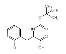 (R)-2-叔丁氧基羰基氨基-3-(2-羟基苯基)-丙酸结构式