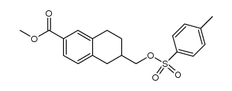 methyl 6-[(tosyloxy)methyl]-5,6,7,8-tetrahydronaphthalene-2-carboxylate结构式