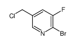 2-bromo-5-(chloromethyl)-3-fluoropyridine Structure