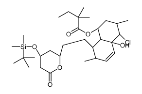 [(1S,3R,4S,4aS,7S,8S,8aS)-8-[2-[(2R,4R)-4-[tert-butyl(dimethyl)silyl]oxy-6-oxooxan-2-yl]ethyl]-4-chloro-4a-hydroxy-3,7-dimethyl-2,3,4,7,8,8a-hexahydro-1H-naphthalen-1-yl] 2,2-dimethylbutanoate结构式
