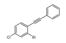 2-bromo-4-chloro-1-(phenylethynyl)benzene Structure