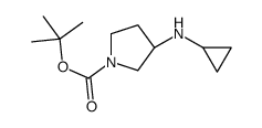 (3R)-3-(环丙基氨基)-1-吡咯烷甲酸叔丁酯结构式