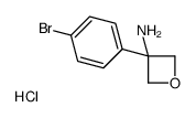 3-(4-Bromophenyl)oxetan-3-amine hydrochloride, 1-(3-Aminooxetan-3-yl)-4-bromobenzene hydrochloride Structure