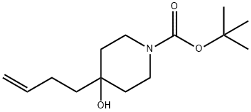 4-(丁-3-烯-1-基)-4-羟基哌啶-1-羧酸叔丁酯结构式