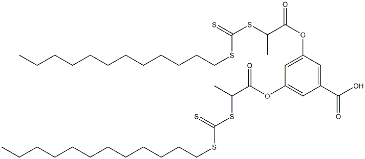 3,5-Bis(2-dodecylthiocarbonothioylthio-1-oxopropoxy)benzoic acid Structure