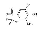 2-amino-6-bromo-4-(trifluoromethylsulfonyl)phenol结构式