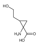 Cyclopropanecarboxylic acid, 1-amino-2-(2-hydroxyethyl)- (9CI)结构式