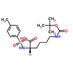 N6-(叔丁氧羰基)-N2-甲苯磺酰基-L-赖氨酸结构式