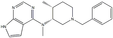 N-((3R,4R)-1-benzyl-4-Methylpiperidin-3-yl)-N-Methyl-7H-pyrrolo[2,3-d]pyriMidin-4-aMine Structure