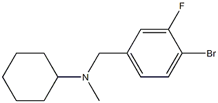 N-(4-溴-3-氟苯甲基)-N-甲基环己胺结构式