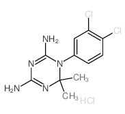 s-Triazine, 4,6-diamino-1- (3,4-dichlorophenyl)-1,2-dihydro-2, 2-dimethyl-, monohydrochloride Structure