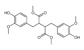 dimethyl 2,3-bis(4-hydroxy-3-methoxybenzyl)succinate结构式