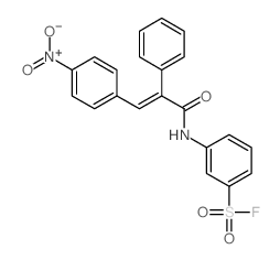 3-[[3-(4-nitrophenyl)-2-phenyl-prop-2-enoyl]amino]benzenesulfonyl fluoride Structure