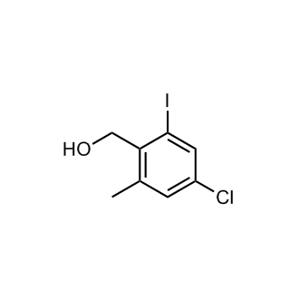 (4-氯-2-碘-6-甲基苯基)甲醇结构式