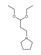N-[1-(3,3-diethoxypropyl)]pyrrolidine结构式