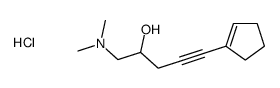 5-(cyclopenten-1-yl)-1-(dimethylamino)pent-4-yn-2-ol,hydrochloride结构式
