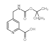4-[(叔丁氧羰氨基)甲基]吡啶-2-羧酸结构式