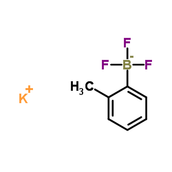 Potassium trifluoro(2-methylphenyl)borate(1-) structure