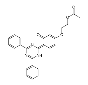 2-[4-(4,6-diphenyl-1H-1,3,5-triazin-2-ylidene)-3-oxocyclohexa-1,5-dien-1-yl]oxyethyl acetate Structure