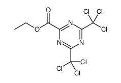 ethyl 4,6-bis(trichloromethyl)-1,3,5-triazine-2-carboxylate Structure
