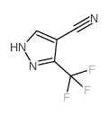 3-(三氟甲基)-1H-吡唑-4-甲腈结构式