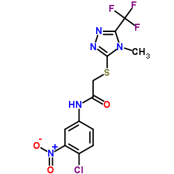 N-(4-Chloro-3-nitrophenyl)-2-{[4-methyl-5-(trifluoromethyl)-4H-1,2,4-triazol-3-yl]sulfanyl}acetamide Structure