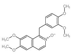Isoquinoline,1-[(3,4-dimethoxyphenyl)methyl]-6,7-dimethoxy-, 2-oxide结构式