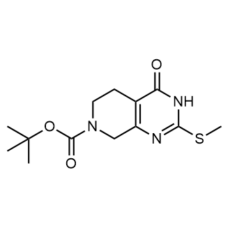2-(甲硫基)-4-氧代-4,5,6,8-四氢吡啶并[3,4-d]嘧啶-7(3H)-羧酸叔丁酯结构式