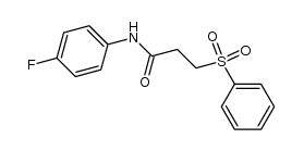 N-(4-fluorophenyl)-3-(phenylsulfonyl)propanamide结构式