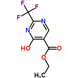 Ethyl 4-hydroxy-2-(trifluoromethyl)-5-pyrimidinecarboxylate Structure