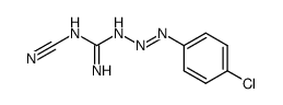 N-(4-chloro-phenylazo)-N'-cyano-guanidine结构式