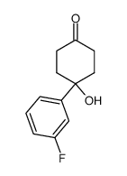4-(m-Fluorphenyl)-4-hydroxy-cyclohexanon结构式