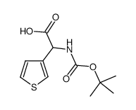 2-(Boc-氨基)-2-(3-噻吩基)乙酸结构式