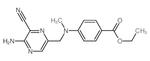 ethyl 4-[(5-amino-6-cyano-pyrazin-2-yl)methyl-methyl-amino]benzoate结构式