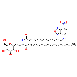 N-[(2S,3R,4E)-1-(β-D-Glucopyranosyloxy)-3-hydroxy-4-octadecen-2-yl]-12-[(7-nitro-2,1,3-benzoxadiazol-4-yl)amino]dodecanamide Structure