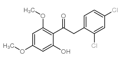 2-(2,4-dichlorophenyl)-1-(2-hydroxy-4,6-dimethoxyphenyl)ethanone结构式
