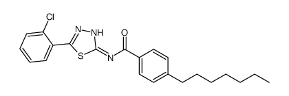 N-[5-(2-chlorophenyl)-1,3,4-thiadiazol-2-yl]-4-heptylbenzamide Structure