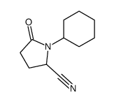 1-cyclohexyl-5-oxopyrrolidine-2-carbonitrile结构式