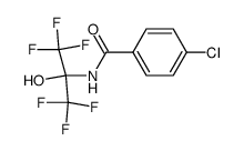 4-chloro-N-(1,1,1,3,3,3-hexafluoro-2-hydroxypropan-2-yl)benzamide结构式