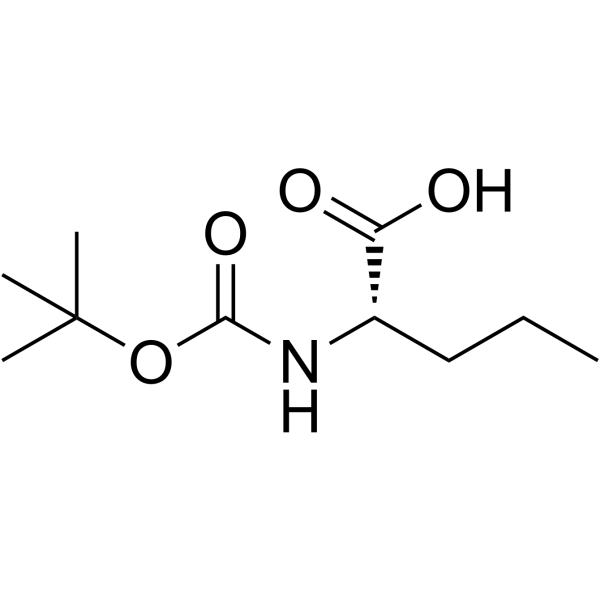 叔丁氧羰酰基正缬氨酸结构式