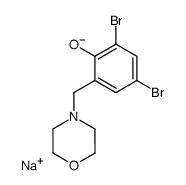 2,4-dibromo-6-morpholin-4-ylmethyl-phenol, sodium salt Structure