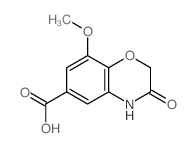 8-甲氧基-3-氧代-3,4-二氢-2H-1,4-苯并噁嗪-6-羧酸结构式