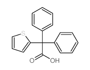 2-Thiopheneaceticacid, a,a-diphenyl-结构式