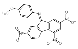 Benzenamine,4-methoxy-N-(2,4,7-trinitro-9H-fluoren-9-ylidene)- Structure