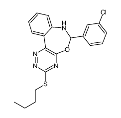 3-butylsulfanyl-6-(3-chlorophenyl)-6,7-dihydro-[1,2,4]triazino[5,6-d][3,1]benzoxazepine Structure